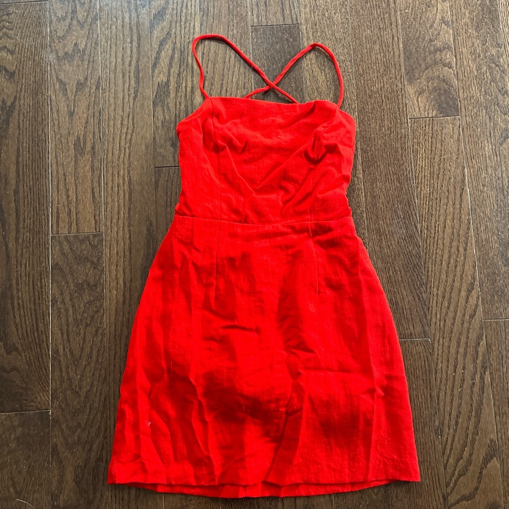 Princess Polly size 2 lace-up A line mini dress